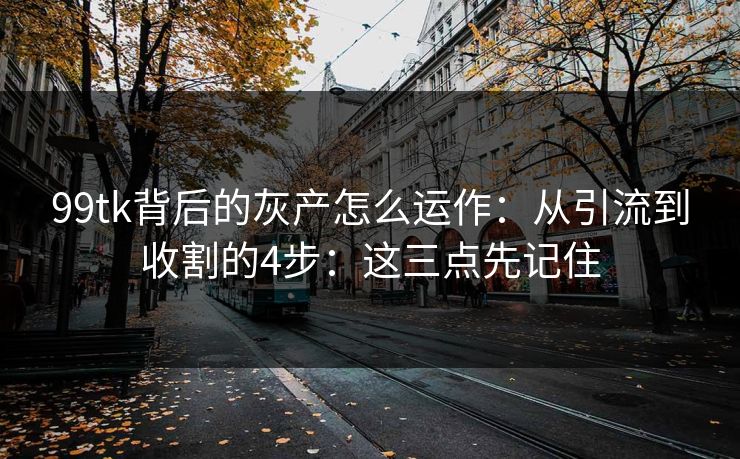 99tk背后的灰产怎么运作：从引流到收割的4步：这三点先记住