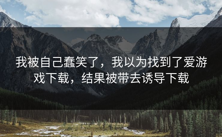 我被自己蠢笑了，我以为找到了爱游戏下载，结果被带去诱导下载