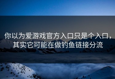 你以为爱游戏官方入口只是个入口，其实它可能在做钓鱼链接分流