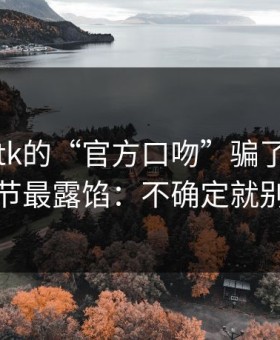 别被99tk的“官方口吻”骗了，这些细节最露馅：不确定就别点