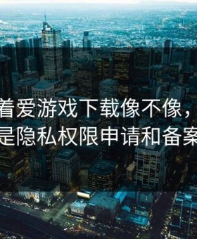 别只盯着爱游戏下载像不像，真正要看的是隐私权限申请和备案信息